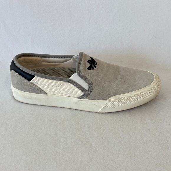 Adidas Original Loafers Slip On Sneakers Mens 8 Gray White Shoes main image 5
